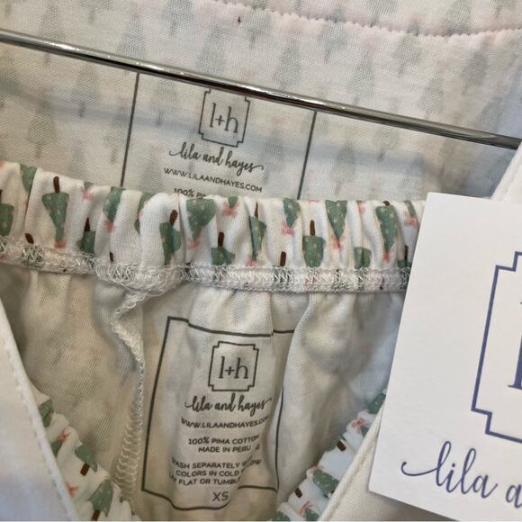 Lila And Hayes Julia Christmas Tree Pajama Set - Picture 3 of 4